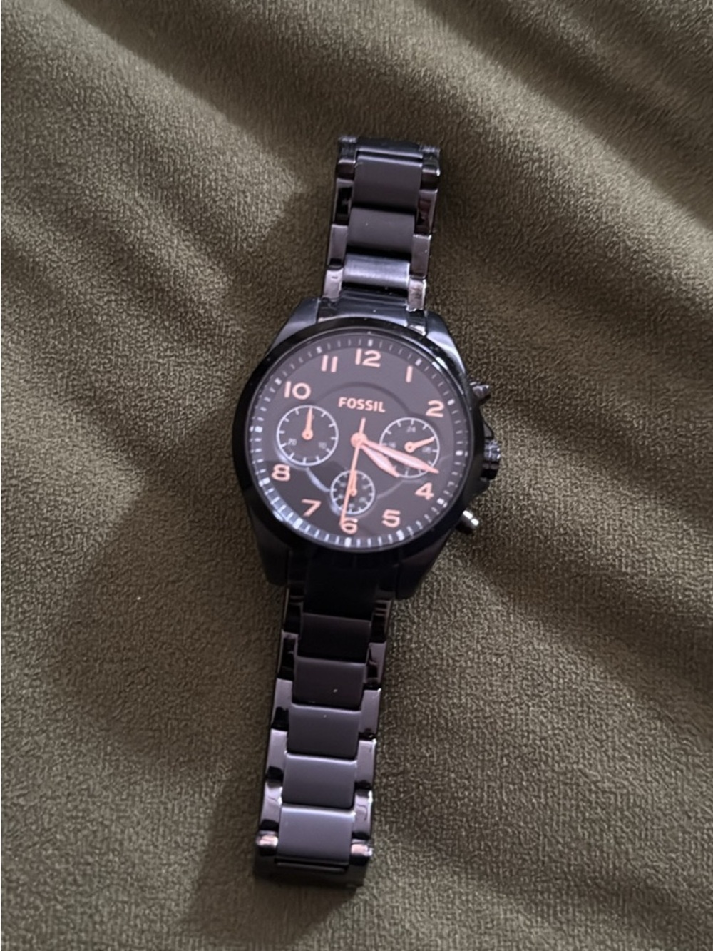 Fossil Black Watch with Tags and extra Links